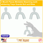 3 Mouth Pieces Moldable Bleaching teeth whitening Trays Guards Boil and Bites